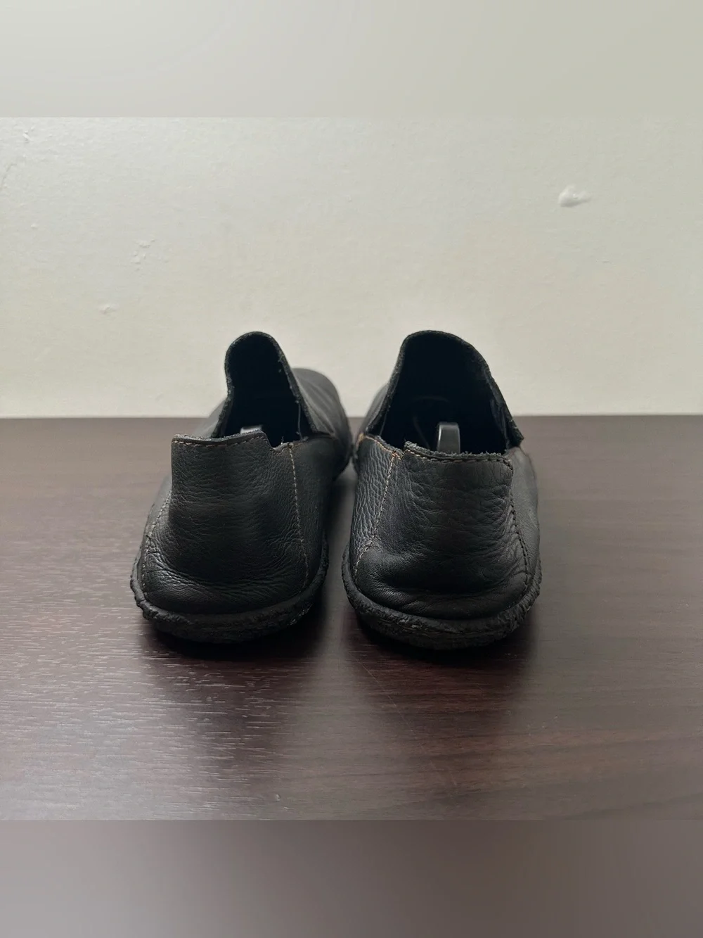 Born Black Leather Minimalist Slip-On Casual Shoes Round Toe Men's 11.5 EU 45.5